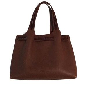 Authentic Brown Leather Ferragamo shoulder bag